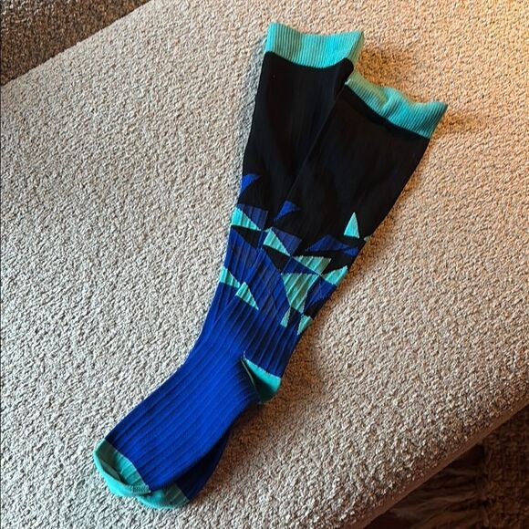 Stylish Black and Blue Men's Socks - Picture 1 of 7